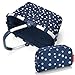 Produktbild reisenthel carrybag Einkaufskorb Spots Navy Punkte blau Marine 48x29x28cm - Exklusiv-Set mit Kulturtasche Beautycase (Spots Navy blau)