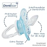 Dentistar® Silikon-Schnuller – Größe 3 ab 14 Monate – Nuckel zahnfreundlich & weich für Babys ab dem ersten Backenzahn | Sterne - 3
