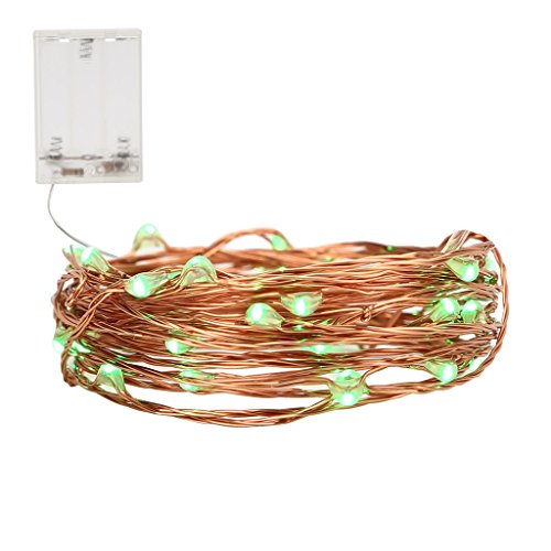 Preisvergleich Produktbild NONMON 10M 100 LEDs Kupferdraht LED Kupfer Lichterkette, Wasserdicht Batteriebetrieb Sternen Lichterketten - Grün