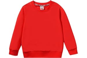 UNOSHENG Niños Niño Niño Bebé Niño Niñas Liso Patchwork Manga Larga Algodón Cuello Redondo Sudadera Suéter Tops Ropa Hombre Divertido Estilo Jersey