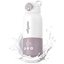 Yansoo Chauffe Biberon Nomade Sans Fil, Chauffe Rapide Lait Maternel Et Eau, Batterie Longue Durée, Grande Capacité De 500ml, Pour La Maison/Camping/ Voyages/Voiture - Équipement Bébé