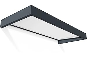 Canopia by Palram Auvent de Porte d'entrée Sophia 95x215cm Marquise de Porte, Protection Contre la Pluie et Le Soleil pour Maison, Grise Blanc Translucide