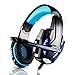 Produktbild Tsing G9000 Gaming Headset, Professionelle Gaming Kopfhörer mit Mikrofon 3.5mm On Ear Surround Sound Ohrhörer mit Bass-Stereo Lautstärkeregelung für PS4 PC Laptop Tablet Mobile Phones Blau