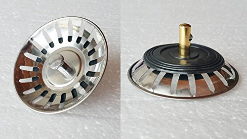 Nikgic Edelstahl Küche Spüle Filter Kitchen Sink Spüle Sieb Stahl Kitchen Sink-Sieb Stopfen für Küchenspülen - 4