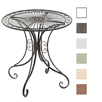 CLP HARI Table en fer faite main Design nostalgie Choix dans 3 couleurs bronze
