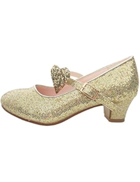 La Senorita Prinzessinnen Schuhe glitzer Anna Elsa Frozen Spanische Flamenco Schuhe gold