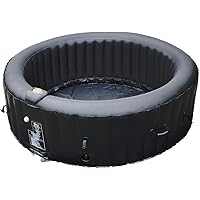 BeneoSpa Tragbarer aufblasbarer Whirlpool, Jacuzzi, für 4 Personen, 130 Massagedüsen, Schwarz