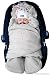 ByBoom® - Swaddling Wrap, Car Seat and Pram Blanket for Winter, Universal for infant and child car seats (e.g. Maxi-Cosi, Britax), for a pushchair/stroller, buggy or baby bed; THE ORIGINAL WITH THE BEAR, Color:Grey/Pink