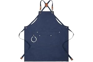 Watwass Grembiule Cucina Donna Professionale Grembiuli da Lavoro Uomo Falegname Grembiule Cameriere Barman