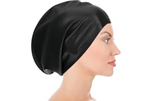 LEDSHLIU Cuffia da nuoto per capelli lunghi, per adulti, unisex, unisex, per donne, uomini, dreadlocks, trecce, trecce, riccioli, cuffia da doccia in silicone afros (media)