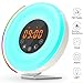 Produktbild Wake Up Licht, Lichtwecker Wecker, Wuloo Sonnenaufgang Wecker leuchten, Nachtlicht Nachttischlampe mit FM Radio, Natur klingt 7 Farben / 10 Helligkeit, Sonnenuntergang & Smart Snooze Touch Control USB Ladegerät