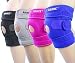 Produktbild Butterme Elastic Sport Atmungsaktiv Kniebandage Patella Kompressionsriemen Sleeve Wrap Brace Cap Stabilizer Schutz für Joggen, Rennen, Kreuzheben , Klettern, Mountainbiking, Fitnessraum, Reiten (Rechtes Knie, Schwarz+Blau)