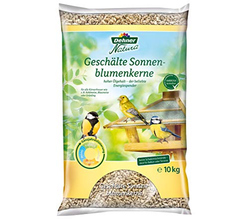 Dehner Natura Wildvogelfutter, geschälte Sonnenblumenkerne, 10 kg