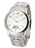 MARQUIS Herren Funkuhr, Gehäuse und Armband aus Edelstahl, Armbanduhr, Junghans-Uhrwerk 964.6047