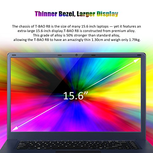 T-bao R8 15 6  Windows 10 Laptop PC 4GB 64GB Intel z8350 Quad Core HD Graphics 400 Ultrabook with 0 3MP Camera HDMI WIFI Bluetooth 8000mAh Big Battery