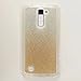 Produktbild MUTOUREN für LG K10 Transparent TPU Silikon Gradient Farbe Bling Glitzern Schutz Handy Hülle Case [Kratzfeste, Scratch-Resistant] Hülle Schutzhülle Crystal Kirstall Durchsichtig Fall-Abdeckung Etui TPU Bumper Schale - Gold
