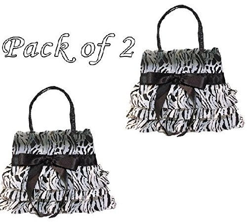 Two Bitter and Twisted Zebra Ruffles Bags size Small
