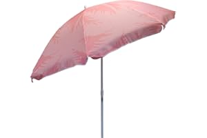 Rammento Bright Parasol Garden Umbrella Beach Shade Pink With UV Protection 30+ Tilting