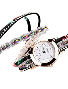 Ouneed® Uhren , Frauen Blume populäre Quarzuhr Luxus Armband Uhren kleiden Frauen Dame Geschenk Blume Edelstein...