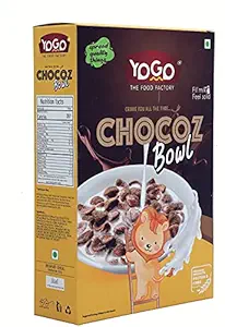 YOGO Wheat CHOCOZ Bowl / Instant Breakfast Cereals Chocoz milky Flakes/Ready to Eat(250 gm)