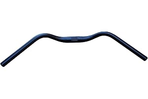 UPANBIKE vélo guidon moustache forme barre en alliage d'aluminium vélo contremarche guidon Diamètre, 31.8 mm*660mm,(Noir, 31,8 mm)