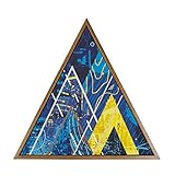 PLSANT Dreieckdekoration der Wohnzimmer-Sofahintergrundwand hängende malende abstrakte Malerei, die kreatives Wandgemälde Malt (Color : Blue4)