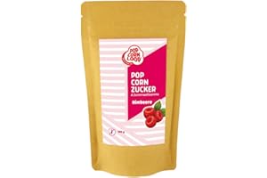 ‎POPCORNLOOP Popcornloop® Popcorn und Zuckerwatte Zucker HIMBEERE Aroma 500gr perfekt geeignet für Zuckerwatte und Popcorn zum zubereiten Zuhause Süßes Premium Zuckeraroma