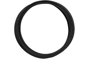 Vaessen Creative Fil Aluminium 5 m x 2 mm - Fil Métallique Black (Noir) - Fil de Fer Souple pour Loisirs Créatifs, Perlage et Fabrication de Bijoux