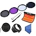 Price comparison product image K&F Concept 58mm UV CPL FLD ND4 Lens Accessory Filter Kit UV Protector Circular Polarizing Filter Neutral Density Filter for Canon 600D EOS M M2 700D 100D 1100D 1200D 650D DSLR Cameras + Microfiber Lens Cleaning Cloth + Petal Lens Hood + Center Pinch Lens Cap + Cap Keeper + Filter Bag Pouch
