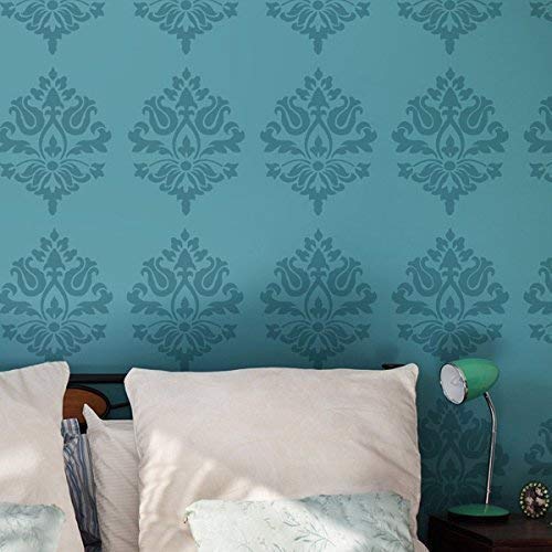 Damascato Stencil, decorare la casa, Quadro da parete, Creazioni Artistiche, ideale Stencil Ltd, S/17X22CM