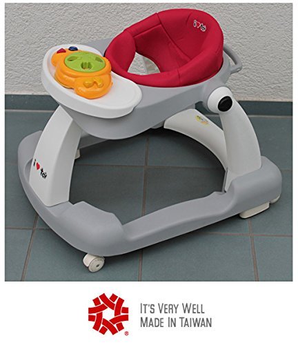 Gehfrei Lauflernhilfe Laufhilfe Gehhilfe Spielcenter SILIKON-Rollen **TREPPEN FALLSCHUTZ** Stufenlose Sitzhöhenverstellung (Gehfrei 2in1) - 9