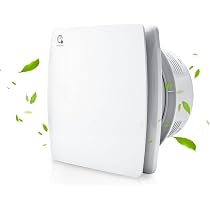 elicent Ventilatore da bagno T, diametro 150 mm, per montaggio a soffitto o a parete, con viti e tasselli, colore: bianco
