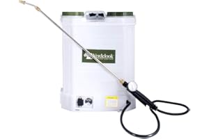 VERDELOOK Pompa a Spalla Irroratrice a Batteria al Litio 12V 8AH da 16 litri compreso di caricabatteria irrigazione giardino