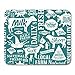 Produktbild AOCCK Gaming Mauspads, Gaming Mouse Pad Cheese Retro Styled Typographic Milk Product Label Farm Organic Sheep 11.8"x 9.8" Decor Office Nonslip Rubber Backing Mousepad Mouse Mat