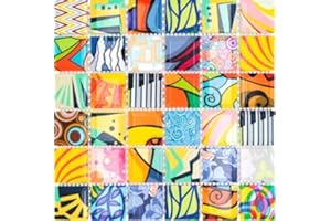 MOSANI Carreaux de mosaïque en céramique, multicolores, style rétro, pop-up, design, revêtement mural, miroir