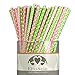 Produktbild EinsSein 100x Papierstrohhalme Mix Candybar Hochzeit Party Geburtstag Strohhalme Trinkhalme