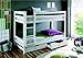 Produktbild Etagenbett Kevin Kiefer massiv Farbe: Weiß 90x200cm mit Rollrosten