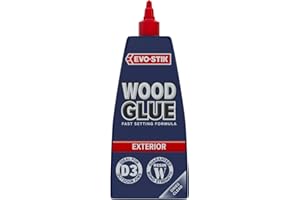 EVO-STIK Exterior Wood Glue 500ml - D3 - Weatherproof - Extra Strong - Fast Setting Glue - Dries Clear - Suitable For All Wood Types