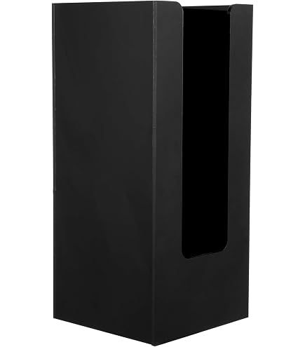 WINFFOR Dispenser Per Tazze Usa E Getta In Acrilico Nero, Con Manici, Piedini Antiscivolo, Per Bar E Ufficio