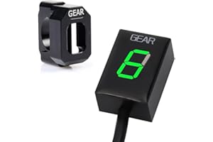 MOQIAOSEIKO Plug and Play 1-6 Gang LED Ganganzeige Anzeige Messgerät wasserdicht für Kawasaki ER6F ER6N ER-6N Ninja 250R 400R 650R ZX6R ZX-6RR Vulcan 650 VN900 Z750 Z1000 KLE650 VN1700 VN2000