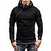 Price comparison product image BHYDRY Mens Winter Hoodies Long Sleeve Zipper Solid Hooded Sweatshirt Tops Blouse(UK-16/CN-XL,Black)