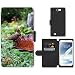 Produktbild Just Cover Hot Stil Handy Karte Slot Hülle/Case/Brieftasche aus PU-Leder/m00139059 Vogeltränke Alten Garten Eisen Metall//Samsung Galaxy Note 2 II N7100