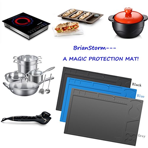 BTSHOW Silikon Lötunterlage/Lötmatte Hitzebeständige Projektmatte/Soldering Mat Tisch-Arbeitsmatte Hitzeschutzmatte, Schweißmatte, Schweißen Profi Silikon Reparaturmatte zum Hochtemperatur Lötstation, Lötkolben, Heissluftgebläse, Werkbank Reparatur Operator Station für Elektronikreparatur 33X21CM - 7
