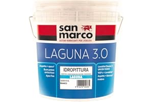 san marco LAGUNA 3.0 idropittura lavabile INODORE per interni, colore bianco, lt 14