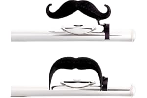 The Original Flute-stache 2.0 - [2-Pack] Clip-on Mustache for Flute, XL and Handlebar Combo Version, by Brasstache