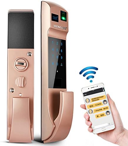 Biometric Fingerprint Smart door lock Automatic Digital Keyless Keypad Touchscreen Home Security Code Locks,Reversible Handle-A