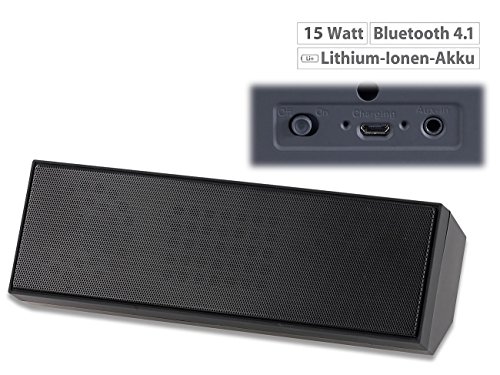 auvisio Mobiler Lautsprecher: Portabler Stereo-Lautsprecher mit Bluetooth 4.1 und Akku, 10 Watt (Garten-Lautsprecher) reviews auvisio Mobiler Lautsprecher: Portabler Stereo-Lautsprecher mit Bluetooth 4.1 und Akku, 10 Watt (Garten-Lautsprecher)