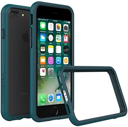 iPhone 8 Plus Slim Bumper Case [Crashguard] Shock Absorbent Minimalist Design Protective Cover [3.5 Meter Drop Protection] Also fits iPhone 7 Plus - Dark Cyan