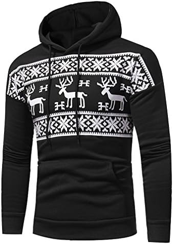 WTUS Mens Christmas Jumper Xmas Novelty Sweater Christmas deer Knitwear
