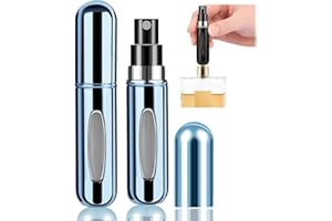 Fia Direct 5ML Perfume Atomiser Aftershave Travel Refillable Bottle Portable Handbag Spray-Nicotine Free (Glossy Blue)